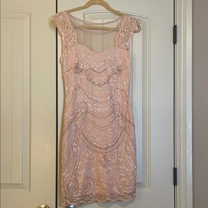 Verty Blush Sequin Mini Dress